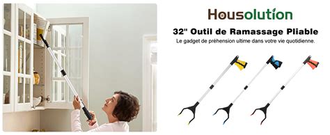 Housolution Outils De Ramassage 32 Pince Extension Pliable Outil D