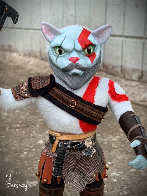 Kratos Cat Doll From The God Of War Ghost Of Sparta Cat Etsy