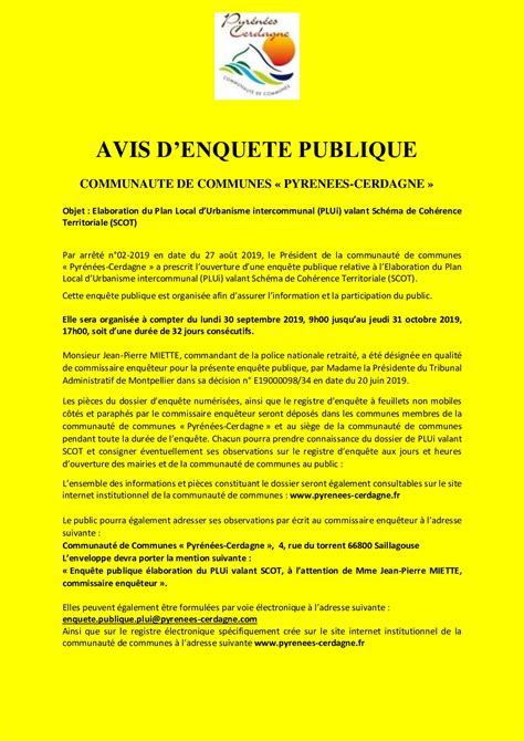 Calam O Avis Enqu Te Publique Plui Docx Fond Jaune