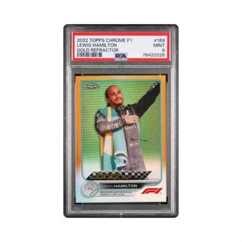 2022 TOPPS CHROME F1 Lewis Hamilton Gold Refractor 169 PSA 9 EUR 119