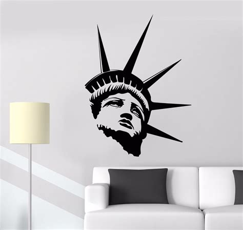 Vinyl Wall Decal Statue Of Liberty America New York USA Travel Stickers