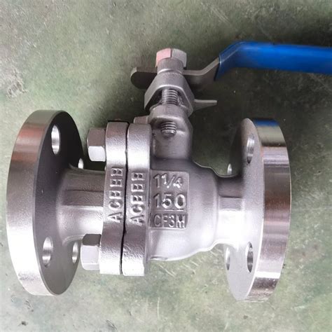 A351 CF8 CF8m CF3 CF3m Flanged Floating Ball Valve Wcb Ball Valve And