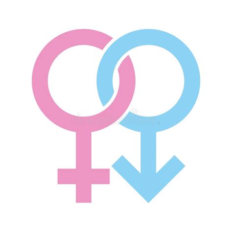 Male And Female Gender Symbol Simple Black Flat Icon With On White