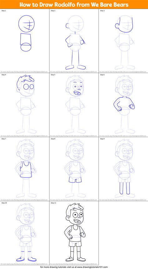 How To Draw Rodolfo From We Bare Bears We Bare Bears Step By Step