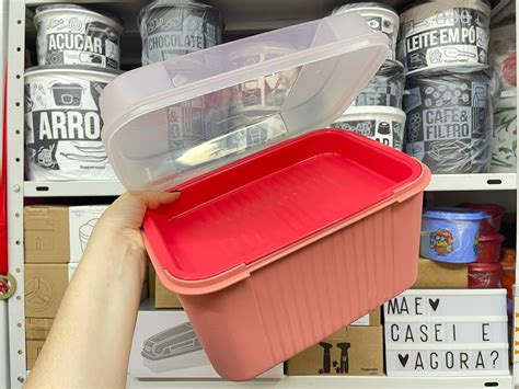 Tupperware Visual Box Bandeja Litros Rosa M E Casei E Agora