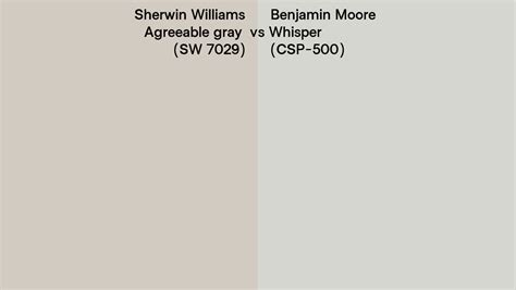 Sherwin Williams Agreeable Gray Sw 7029 Vs Benjamin Moore Whisper