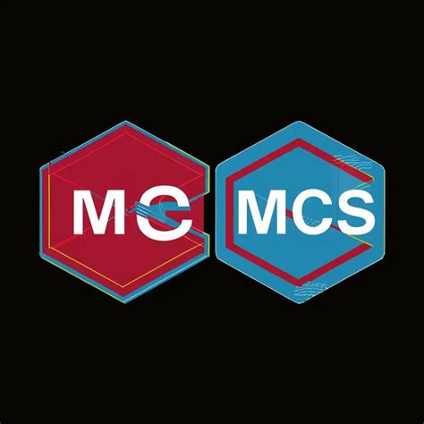 LOGO Design For MCS Dynamic Hexagonal Pattern in Blue and Red with Bold ...