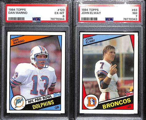 Lot Detail Lot Of Psa Graded Topps Football Hall Of Fame