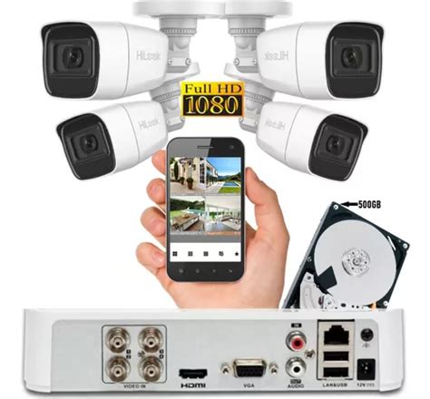 Kit Hikvision Hilook Dvr 1080 4 Ch 4 Cámaras Obsequio Envío Gratis