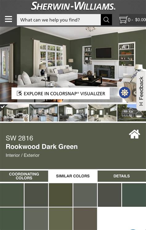 Sherwin Williams Rookwood Dark Green Green House Exterior Dark