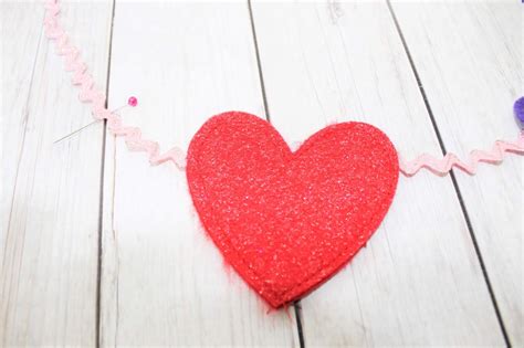 Easy Felt Heart Garland Template No Sew Option Sew Simple Home