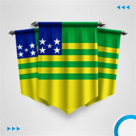 Bandera del estado brasileño de goiás Archivo PSD Premium