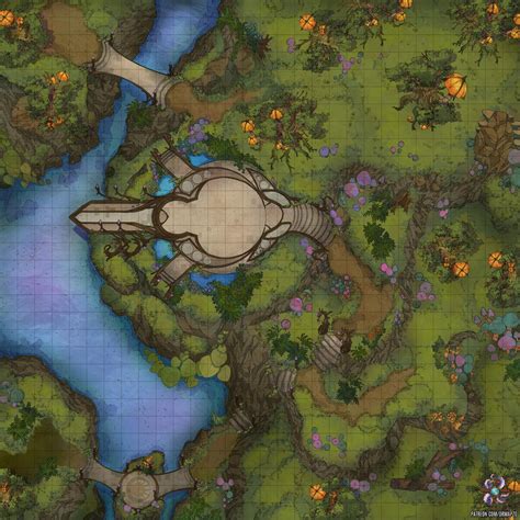 Feywild Forest Battle Map 30x30 : r/Roll20