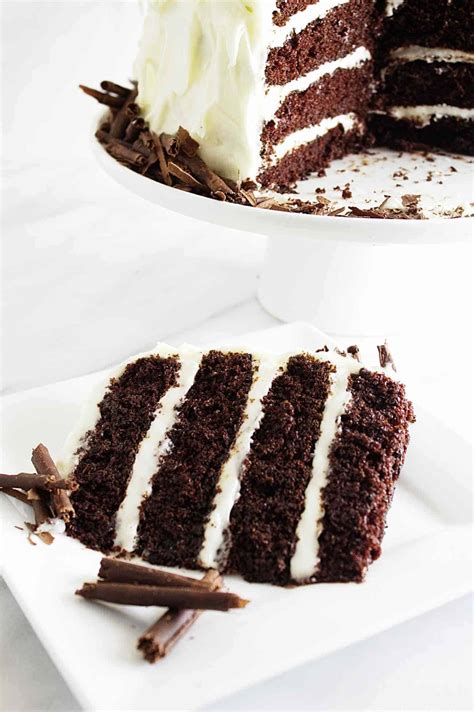 Intense Chocolate Cake With Cream Cheese Frosting Savor The Best