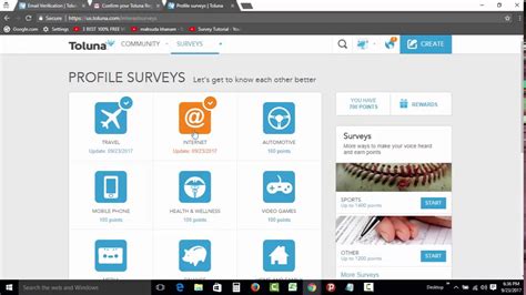 How To Complete A Toluna Internet Profile Survey YouTube