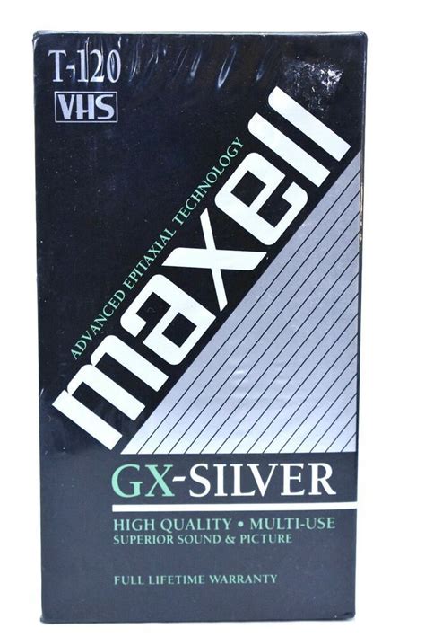 Maxell Blank Vhs Video Cassette Gx Silver T Hour High Quality