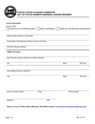 Oregon Out Of State Permits Address Change Request Fill Out Sign