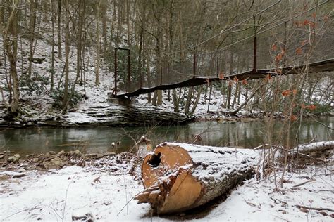 Suspension Bridge To Balanced Rock Trough Creek State Park Flickr