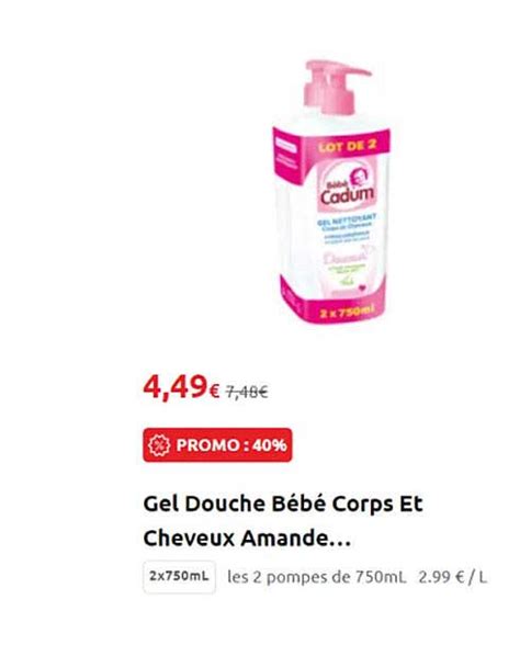 Promo Gel Douche Bébé Corps Et Cheveux Amande chez Carrefour