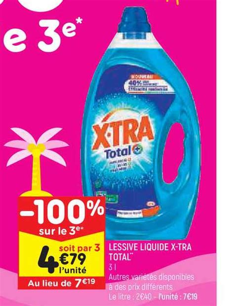 Offre Lessive Liquide X Tra Total Chez Leader Price