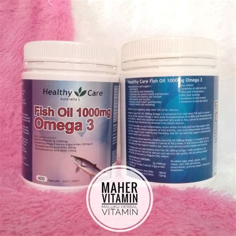 Jual Minyak Ikan Healthy Care Fish Oil Omega 3 1000mg Isi 400 Softgel