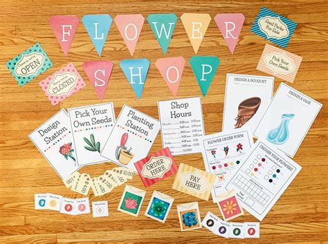 Flower Shop Dramatic Play Printable Garden Shop Pretend Kit Printable