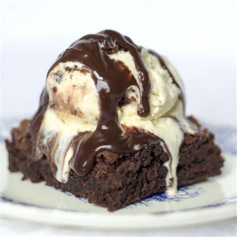 Homemade Hot Fudge Brownie Ice Cream