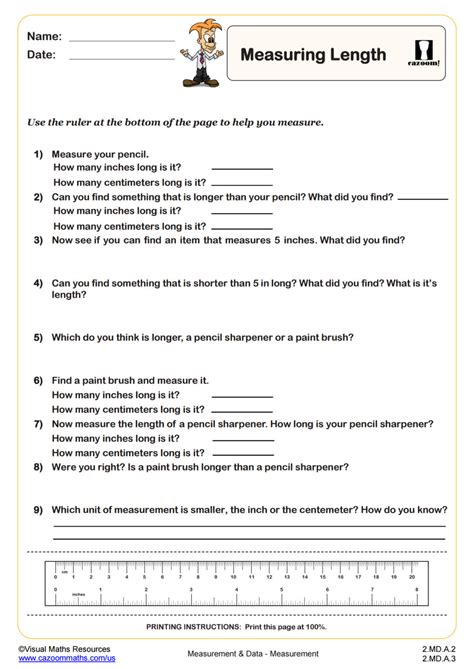 Measuring Length Fun And Engaging Nd Grade Pdf Worksheets