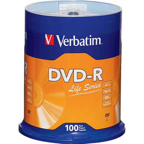 Customer Reviews: Verbatim Life Series 16x DVD-R Discs (100-Pack) 97177 ...