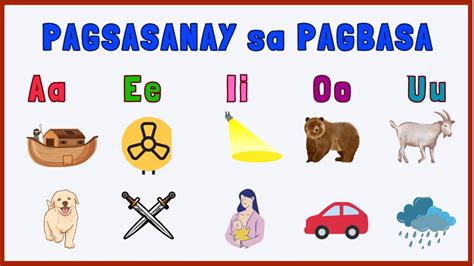 Pagsasanay Sa Pagbasa Mga Salitang Nagsisimula Sa Patinig Aa Ee Ii