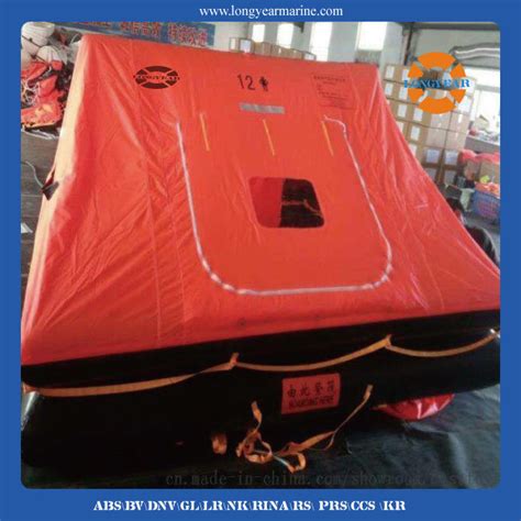 Solas And ISO Standard 25 Person Davit Launched Inflatable Liferaft