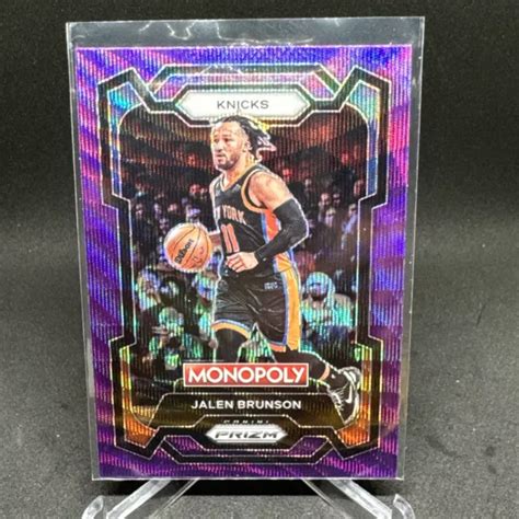 Panini Monopoly Prizm Viola Onda Jalen Brunson New York