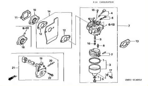 Schema Carburateur Honda Gcv 160