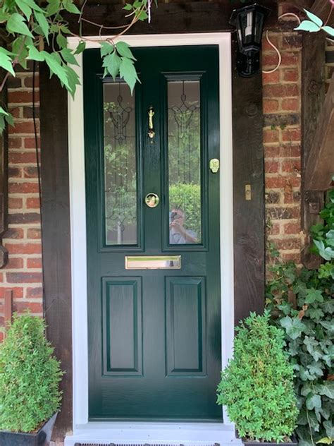 Green Ludlow Solidor By Wright Glazing In Kingswood Front Doors Uk Green Front Doors