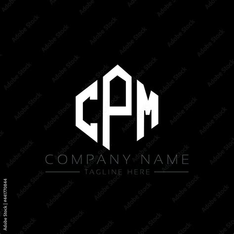 Cpm Letter Logo Design With Polygon Shape Cpm Polygon Logo Monogram