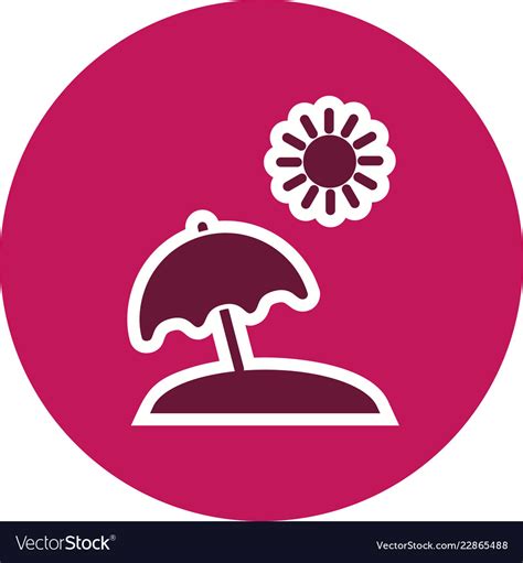 Beach Umbrella Icon Royalty Free Vector Image Vectorstock