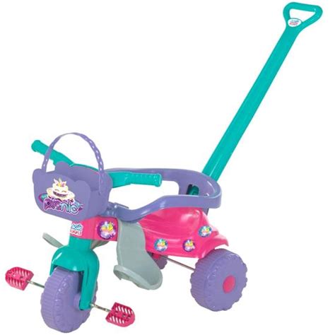 Triciclo Motoquinha Tico Tico Pic Nic Rosa Magic Toys Velotrol E