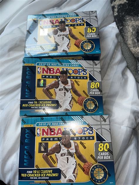 Panini NBA Hoops Premium Stock 2019 20 Basketball Mega Box 80 Cards