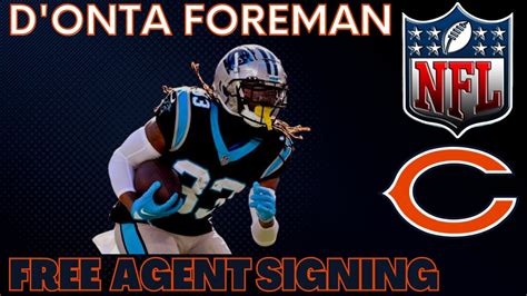 2023 Chicago Bears Free Agency Signing Review RB D Onta Foreman YouTube