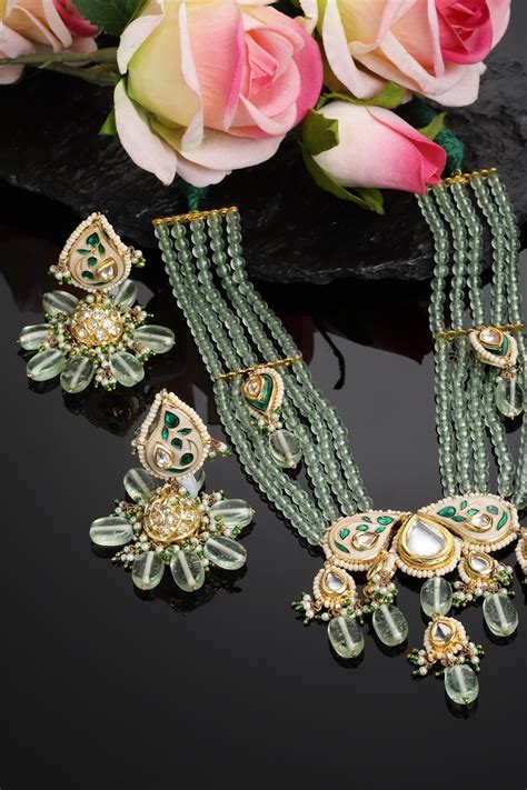 Buy Dugran By Dugristyle Meenakari Work Pendant Necklace Jewellery Set