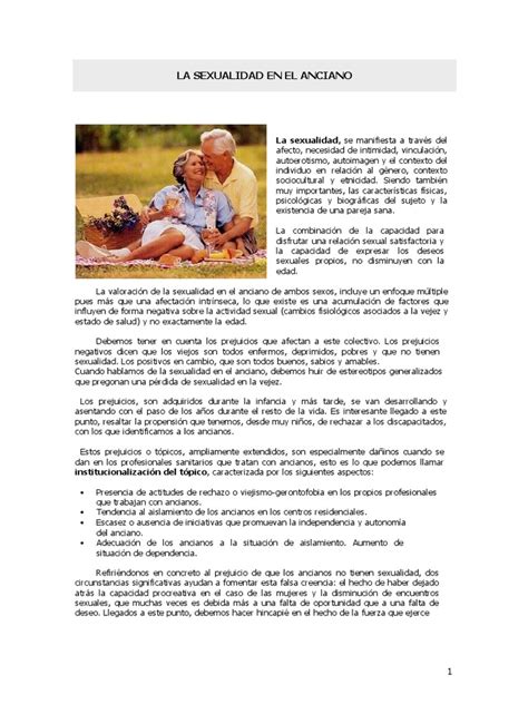 Sexualidad Adulto Mayor Pdf Vejez La Sexualidad Humana