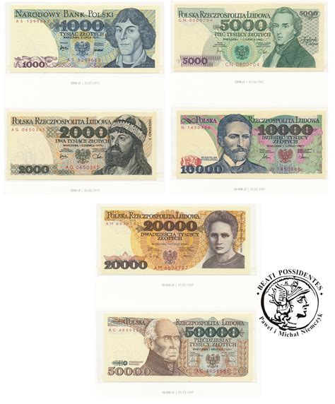 NBP Polskie Banknoty Obiegowe 1975 1996 23 Szt UNC Archiwum Niemczyk Pl