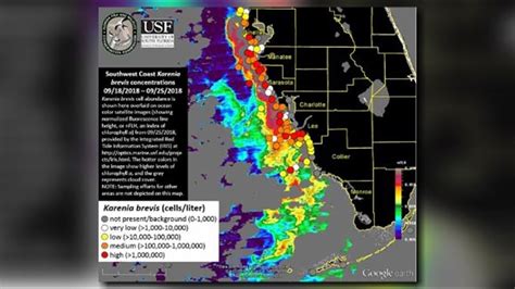 Current Red Tide Map Florida Map