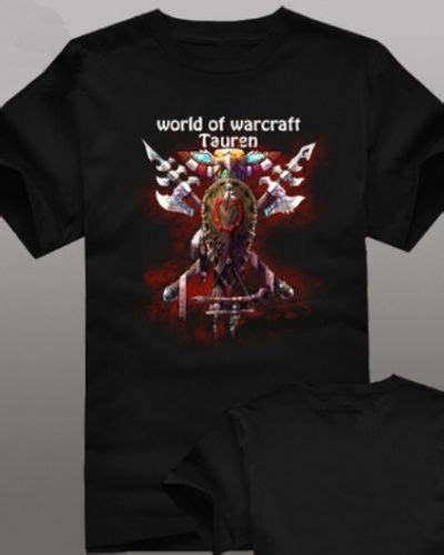 Xxxl World Of Warcraft T Shirt For Men Wow Tauren Pattern Mens Tshirts World Of Warcraft