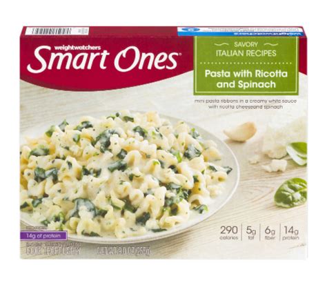 Smart Ones Pasta With Ricotta And Spinach With Creamy White Sauce Frozen Meal 9 Oz Kroger