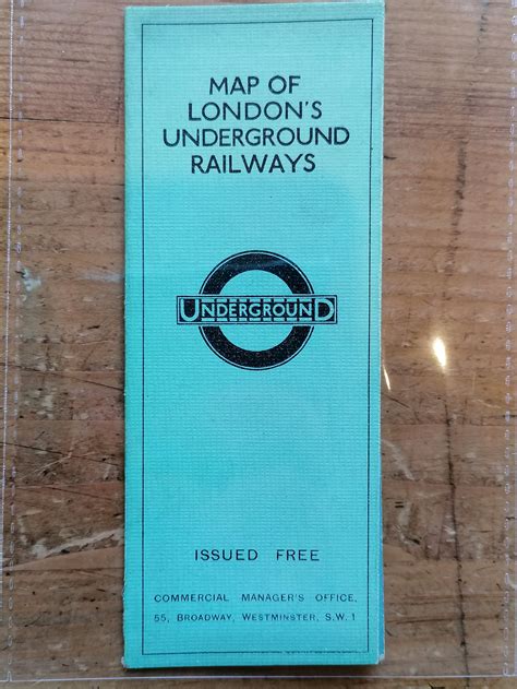 1929 London Underground Pocket Map Fh Stingemore Iconic Antiques