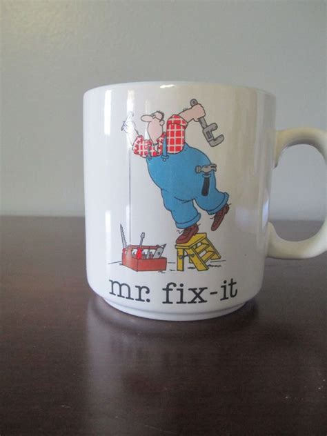 Mr Fix It Jim Benton Mug Coffee Cup Collectible Handyman Cartoon Mug