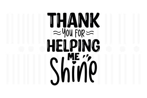 Thank You For Helping Me Shine Teacher Grafik Von Svg Box Creative