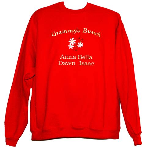 Grammy Sweatshirt Custom Grandparent Birthday Gift Personalize Seven