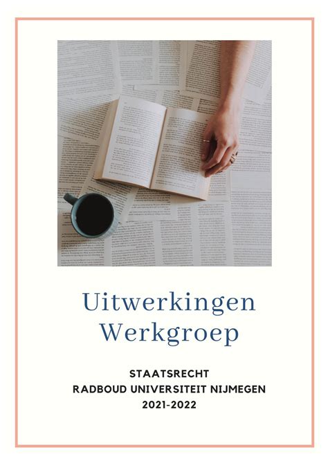 Werkgroepen L Staatsrecht Inhoud Werkgroep De Rechtsstaat En Het